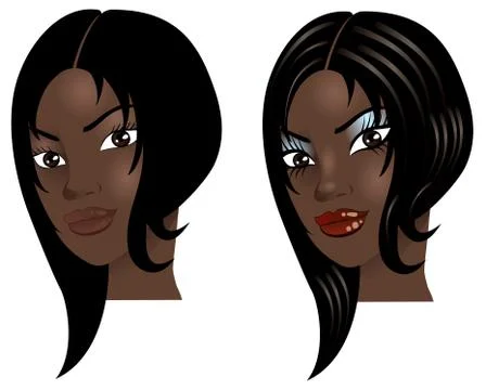 Before After Face Stock Illustration