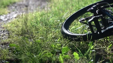  After falling from the bike.  Stock Footage 133313838