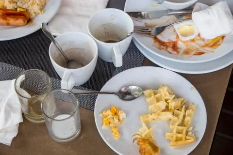 After finishing breakfast Stock-Fotos