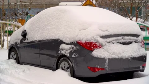 After a heavy snowfall. Video stock 148395472