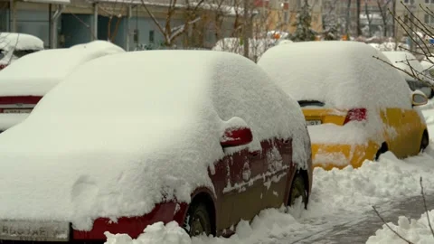 After a heavy snowfall. Video stock 148395477