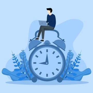 After hours worker concept Stock Illustration