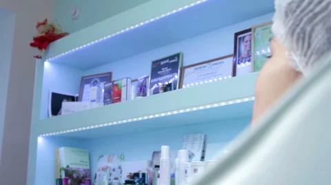 After Lip injection plastic surgery  Stock Footage 59830679