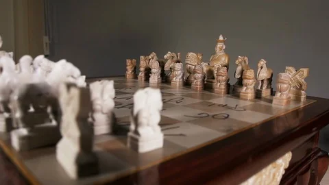 After losing game chess closeup player hand throw piece chessboard slowmotion. Stock Footage 119075918