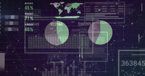 After node grid activation data panel sliding into view, updating tables and Stock Footage 314791502