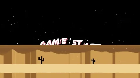After pause, GAME START title glitching, RGB split shifting pixels, revealing Video stock 338356364