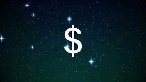 After pause white dollar sign spinning horizontally edge-on then front repeating Stock Footage 320416763