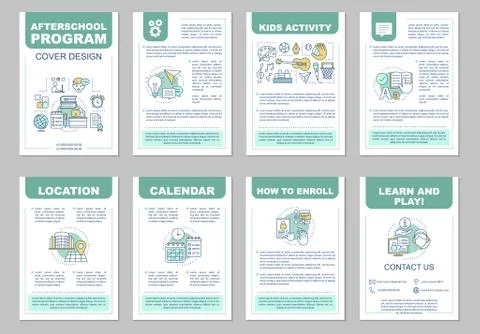 After school program brochure template layout イラスト素材