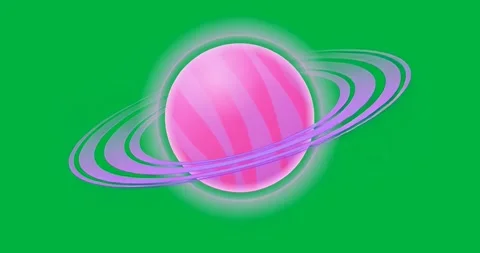 After second mark planet rotating rings pulsing blue halo building energy on Vídeos de archivo 317212560