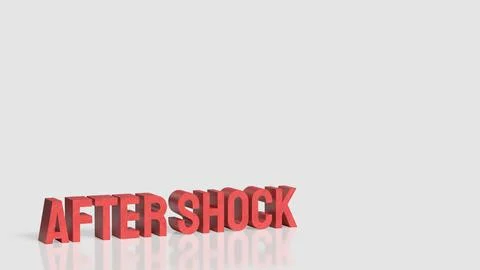 After Shock Warning Concept with Bold Red 3D Typography Иллюстрация