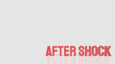 After Shock Warning Concept with Bold Red 3D Typography Stock Illustration