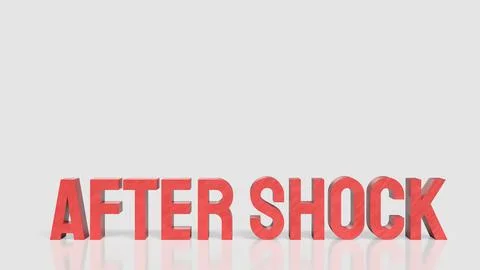 After Shock Warning Concept with Bold Red 3D Typography Stock Illustration