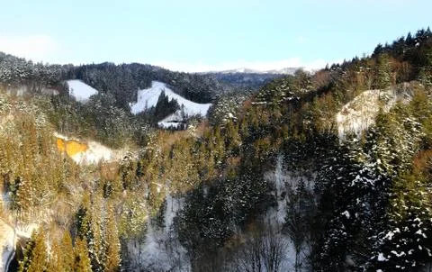 After the snow mountain Stock Photos