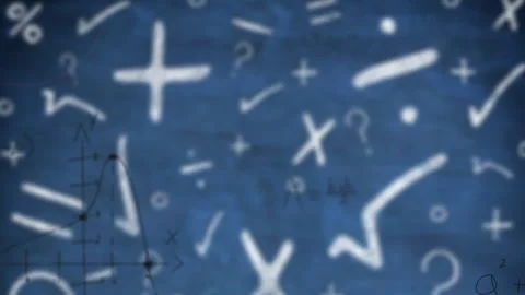 After static board animation revealing Heron's formula drawing triangle solving Stock Footage 317799552
