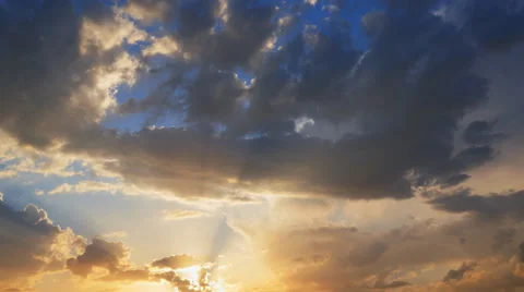 After storm cloud evening sunset Stock Footage 51817467