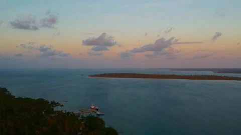 After sunset from the air on the Philippines Stock Footage 109795608