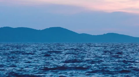 After the sunset on the beach Stock Footage 66908814