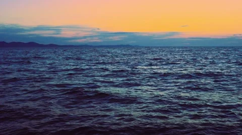 After the sunset on the beach Video stock 66908848