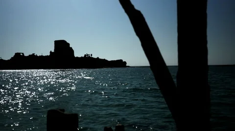 After sunset on the castel Stock Footage 68835597