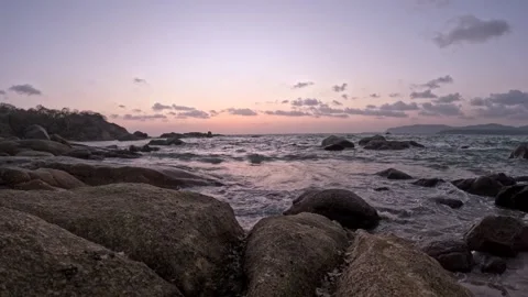 After Sunset Colorful Sky Timelapse Over Ocean Goa Beach 4K Stock Footage 332236726