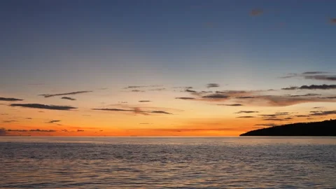 After sunset in the evening, the colorful clouds on the sea covered the sky 스톡 동영상 132082406