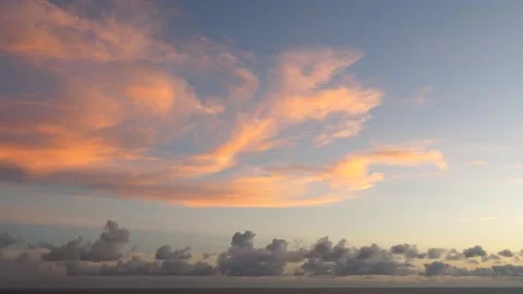 After sunset in the evening, the colorful clouds on the sea covered the sky Stockbeeldmateriaal 132082599