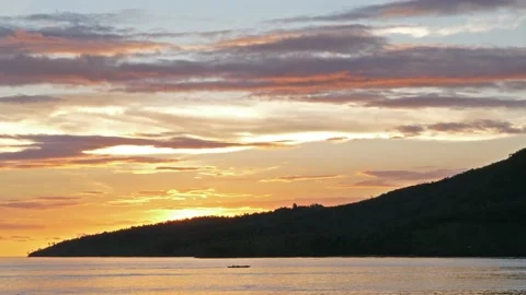 After sunset in the evening, the colorful clouds on the sea covered the sky 스톡 동영상 132082631