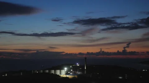 After sunset in the evening, the colorful clouds on the sea covered the sky 動画素材 142248016