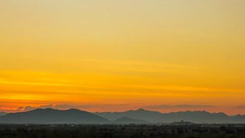 After sunset at mountain Stock Photos