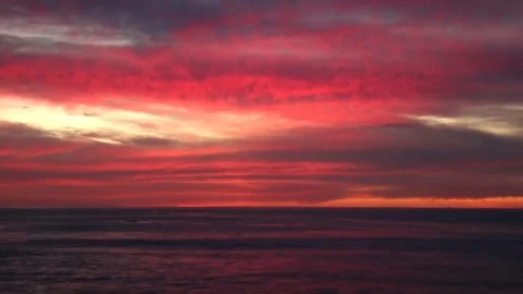After sunset with Red clouds Timelapse Video stock 82872448