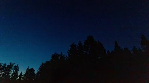 After sunset sky - day to night timelapse. Rural landscape. Stock Footage 314007687