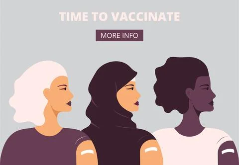 After vaccination concept vector. Coronavirus vaccine company. Injection in s Stock Illustration