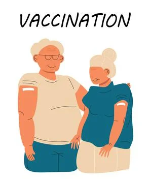 After vaccination concept vector. Coronavirus vaccine company. Injection in s 스톡 일러스트