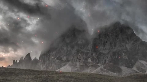 After the volcanic eruption 4K Loop Stock Footage 287692183