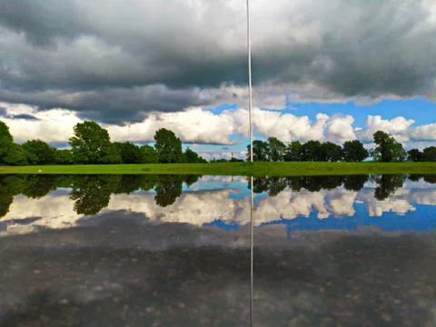 After a week of rain, the blue sky - 2 Stock Photos