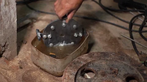 After the welding process. Stock Footage 221880561