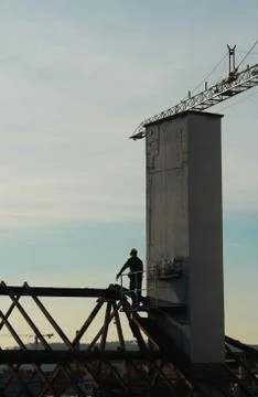 After work on a construction site Stock Photos