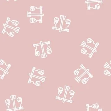Afterlife egypt line vector seamless pattern 스톡 일러스트