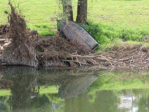 Aftermath of flash flood Stock Photos