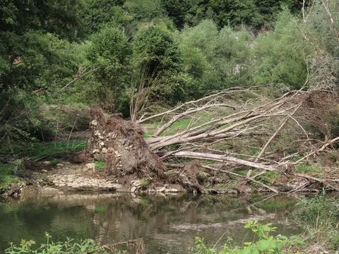 Aftermath of flash flood Stock Photos