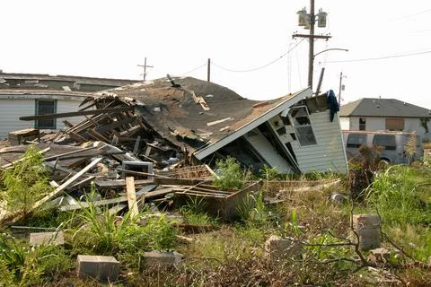 Aftermath of Hurricane Katrina Foto stock