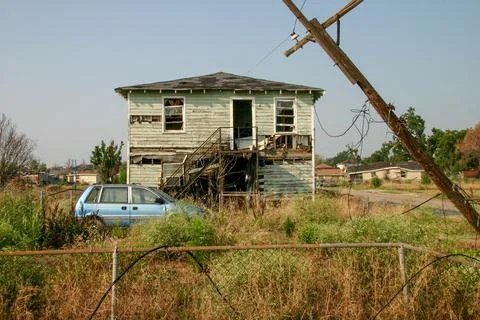 Aftermath of Hurricane Katrina Stock Photos