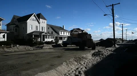 The Aftermath of Hurricane Sandy Stock Footage 12518184