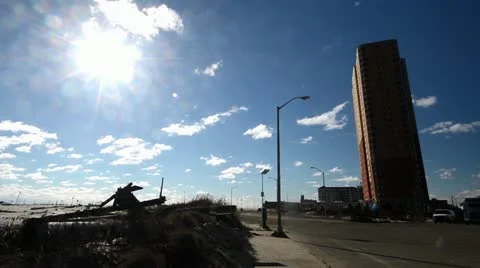 The Aftermath of Hurricane Sandy Stock Footage 12529830