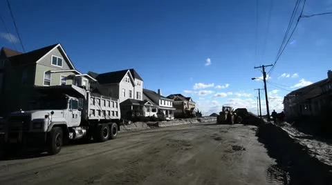 The Aftermath of Hurricane Sandy Stock Footage 12529843