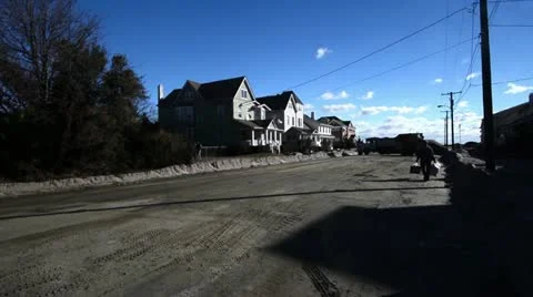 The Aftermath of Hurricane Sandy Stock Footage 12529871
