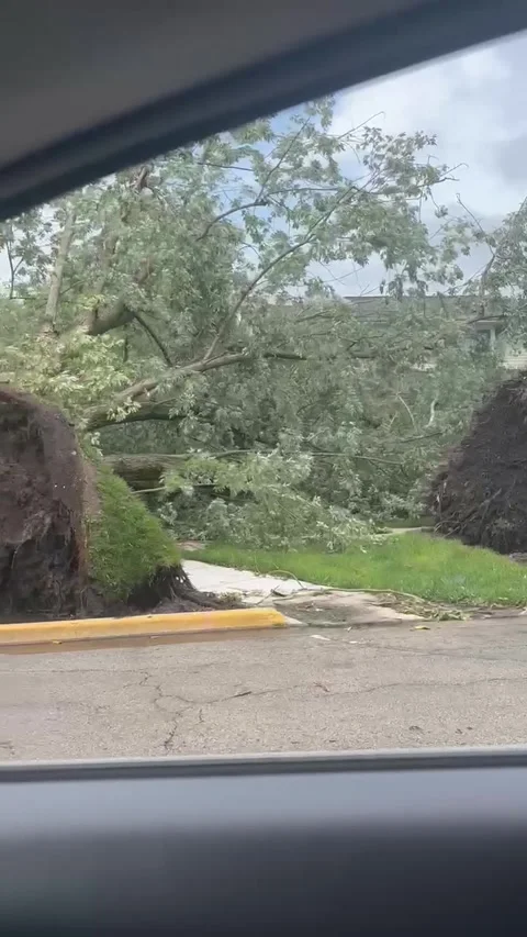 Aftermath of the Munster Tornado, Munster, Indiana, USA - 11 Aug 2026 Stock-Footage 342855434