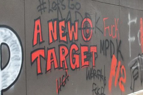 Aftermath of riots and mass protest fueled by the police killing of George Floyd Stock Photos
