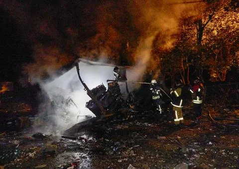 Aftermath of the Russian attack in Kharkiv, Ukraine - 05 Oct 2026 Stock Photos