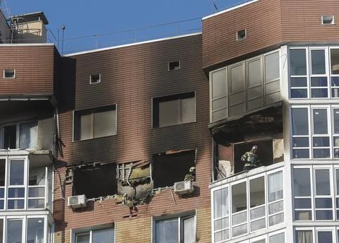 Aftermath of Russian attack on residential area in Kyiv, Ukraine - 02 Oct 2026 Stock Photos